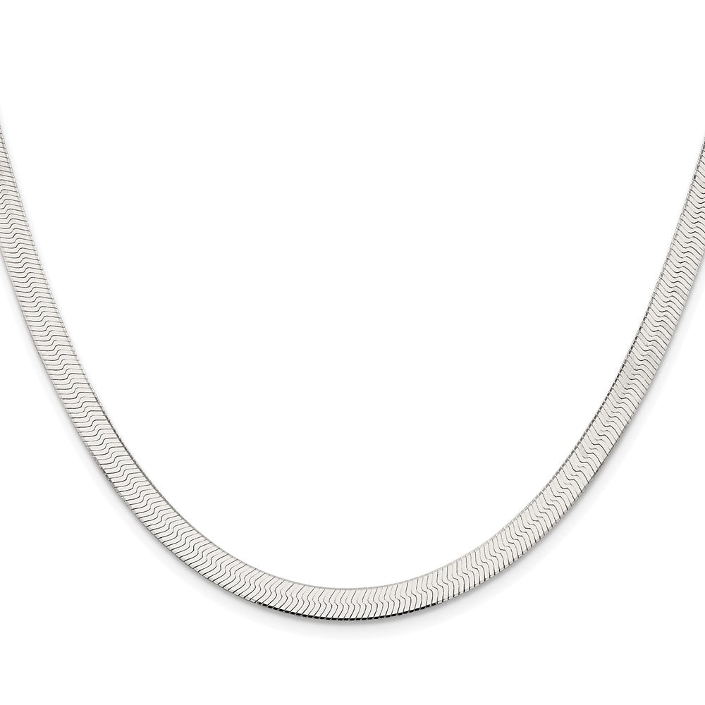 Sterling Silver Rhodium-plated 5.25mm Magic Herringbone ChainQHB060R