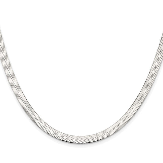 Sterling Silver Rhodium-plated 5.25mm Magic Herringbone ChainQHB060R