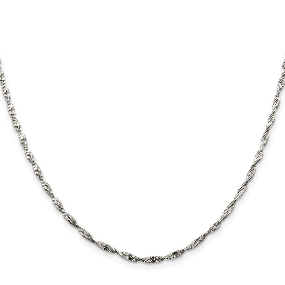 Sterling Silver 2mm Twisted Herringbone ChainQHB1