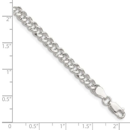 Sterling Silver 4.75mm Hammered Curb Chain QHCB120-8