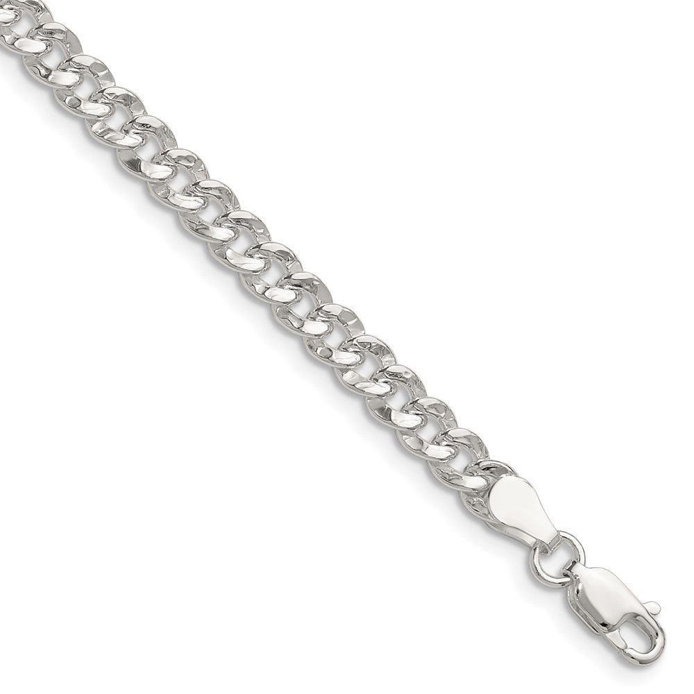 Sterling Silver 4.75mm Hammered Curb Chain QHCB120-8