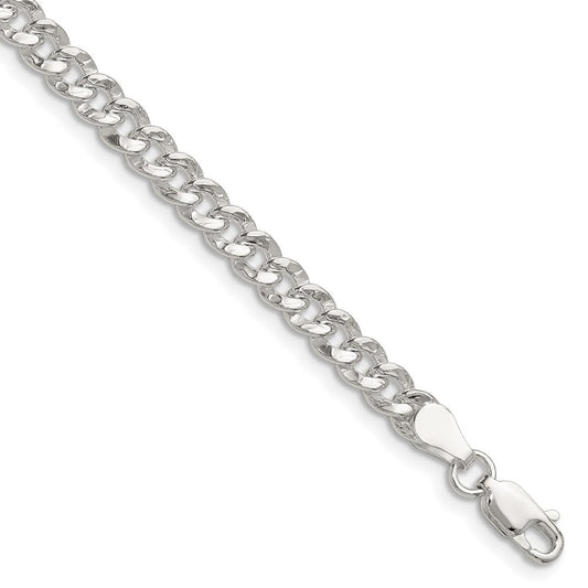 Sterling Silver 4.75mm Hammered Curb Chain QHCB120-8