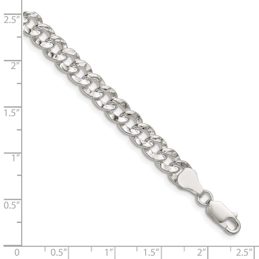 Sterling Silver 6.35mm Hammered Curb Chain QHCB150-8