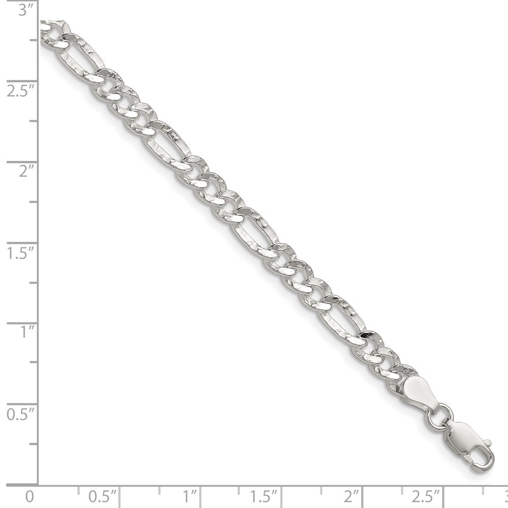 Sterling Silver 4.75mm Hammered Figaro Chain QHF120-8