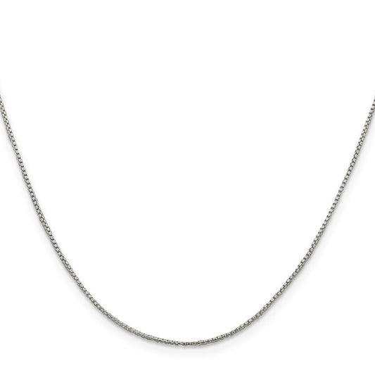 Sterling Silver 1mm Round Box Chain w/4in ext.QHX019