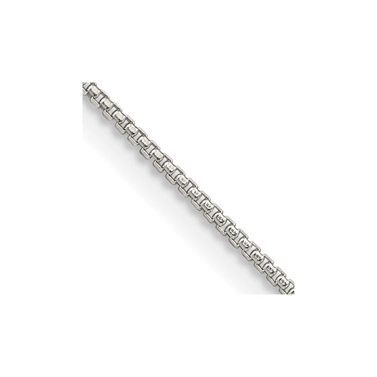 Sterling Silver 1mm Round Box Chain w/2in ext.QHX019