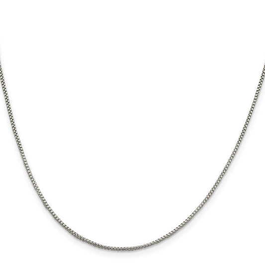 Sterling Silver 1.25mm Round Box ChainQHX024