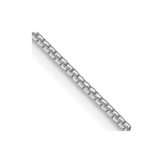 Sterling Silver Rhodium-plated 1.25mm Round Box ChainQHX024R