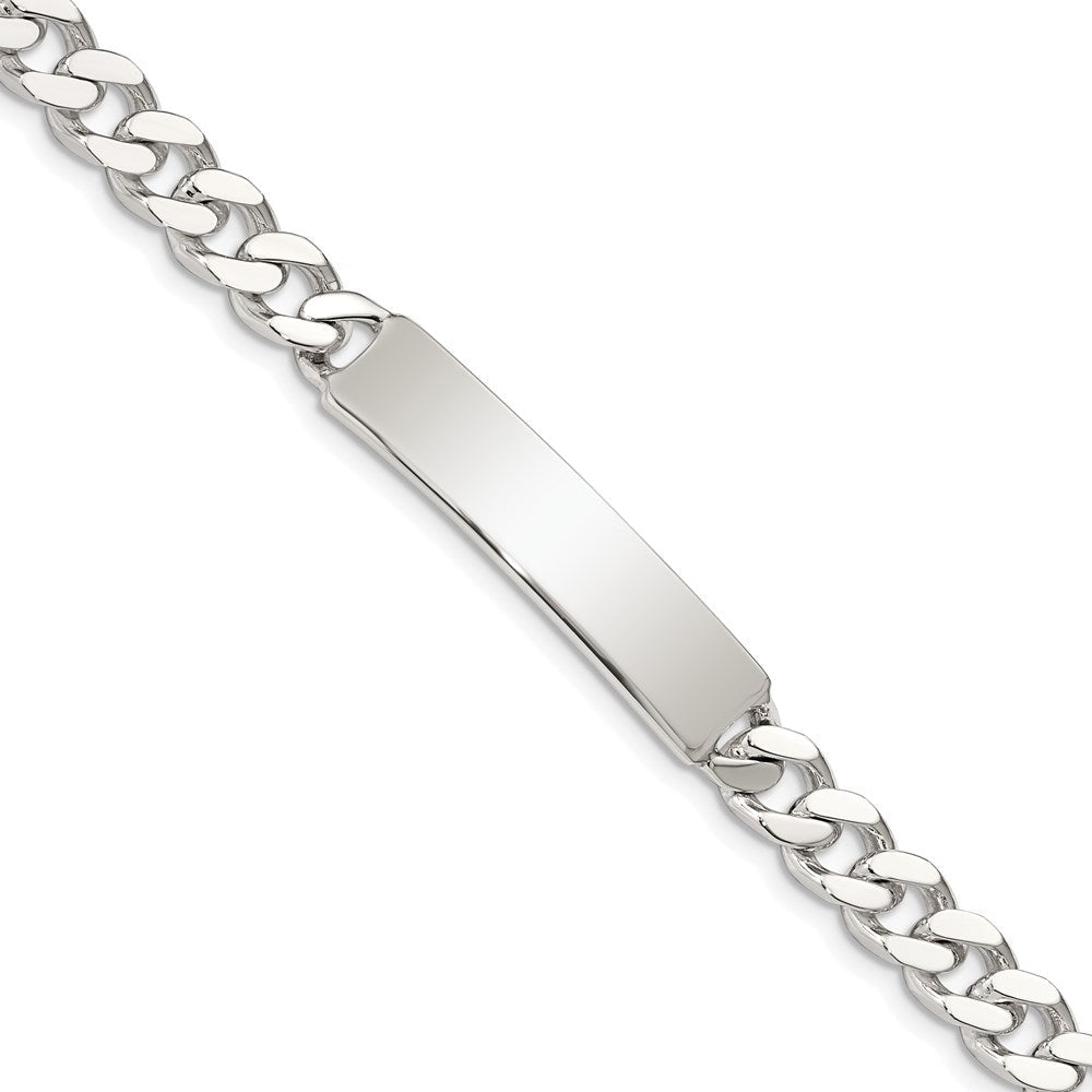 Sterling Silver Polished Engraveable Curb Link ID Bracelet QID134-7