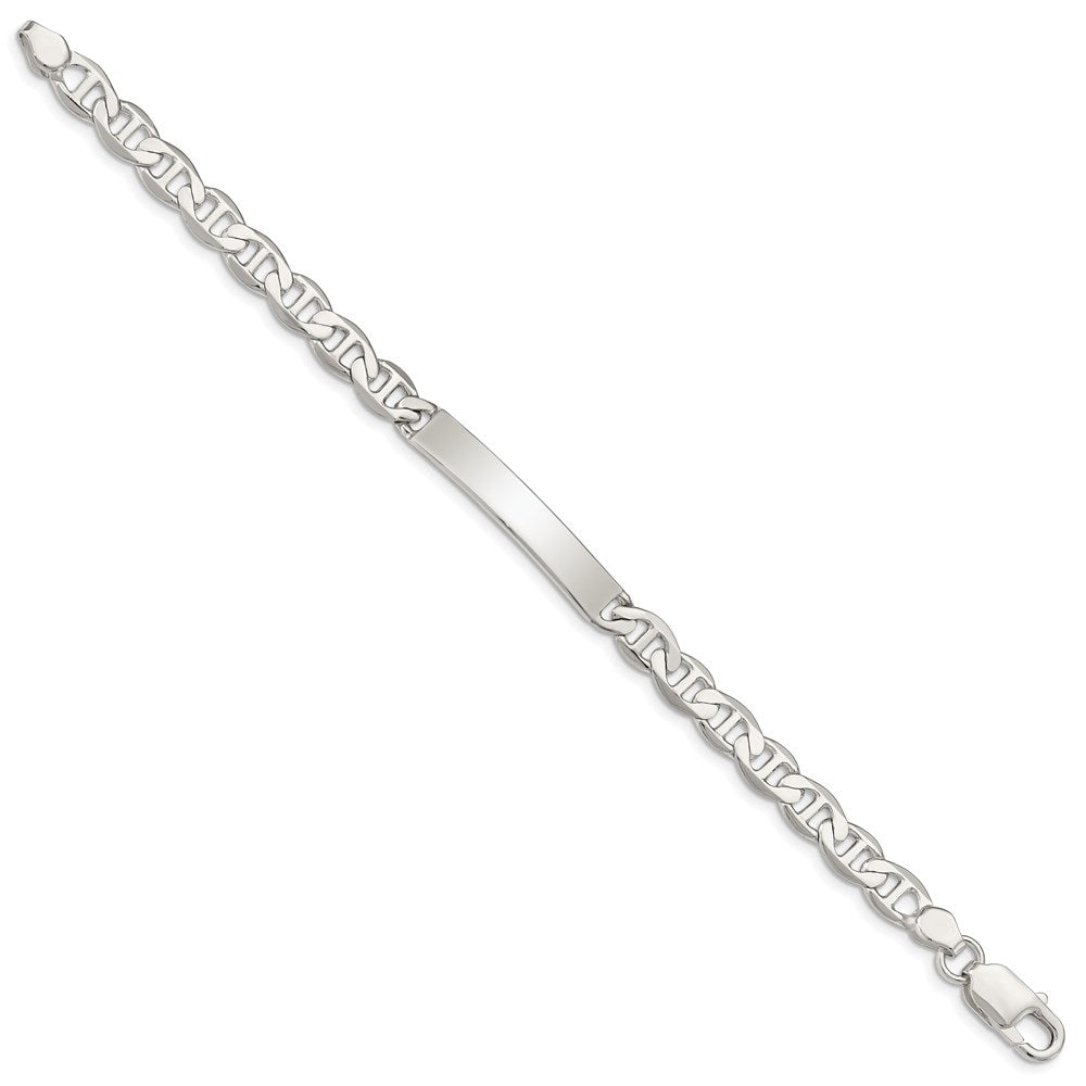 Sterling Silver Engraveable Anchor Link ID Bracelet QID140-7