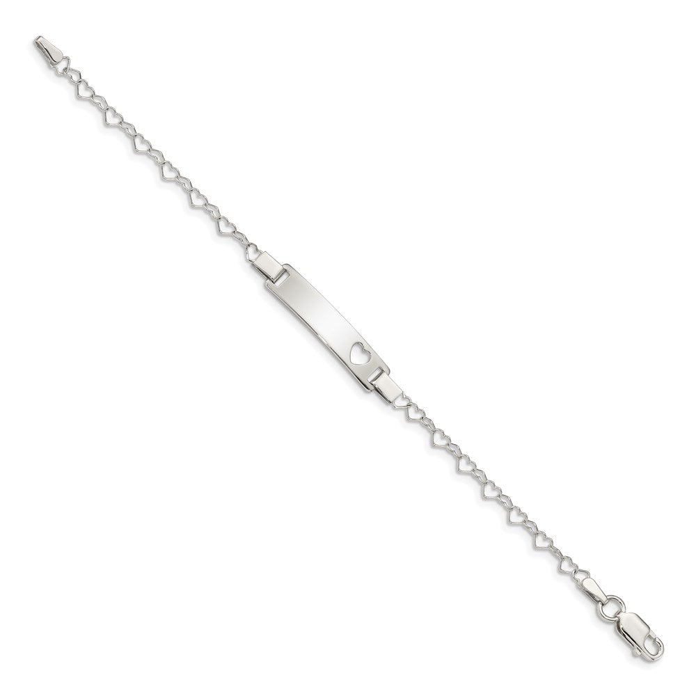 Sterling Silver Heart Baby ID Bracelet QID150-6