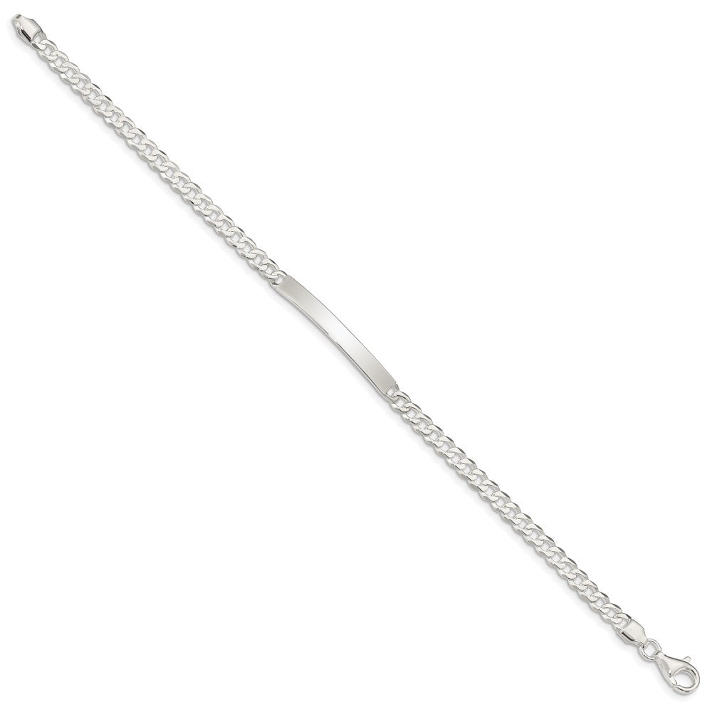Sterling Silver Curb Link ID Bracelet QID195-7.5