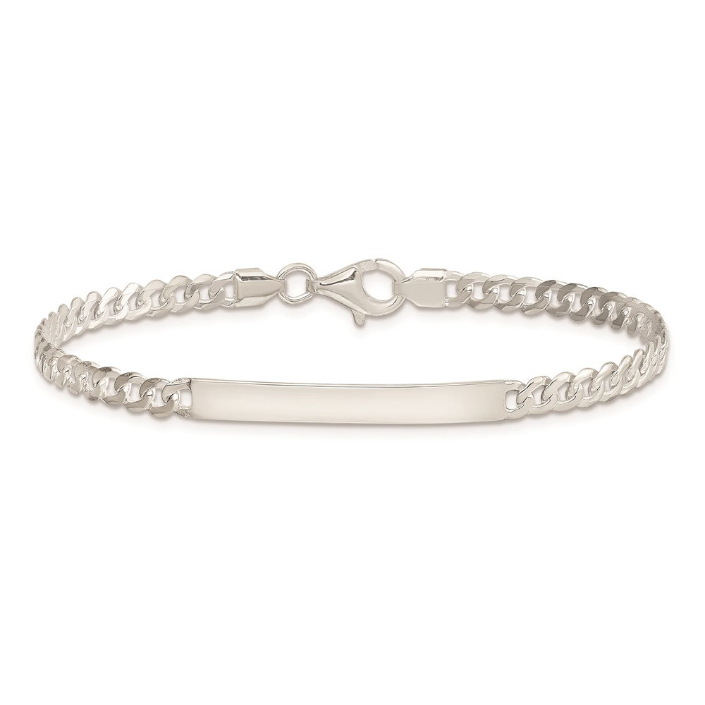 Sterling Silver Curb Link ID Bracelet QID195-7.5