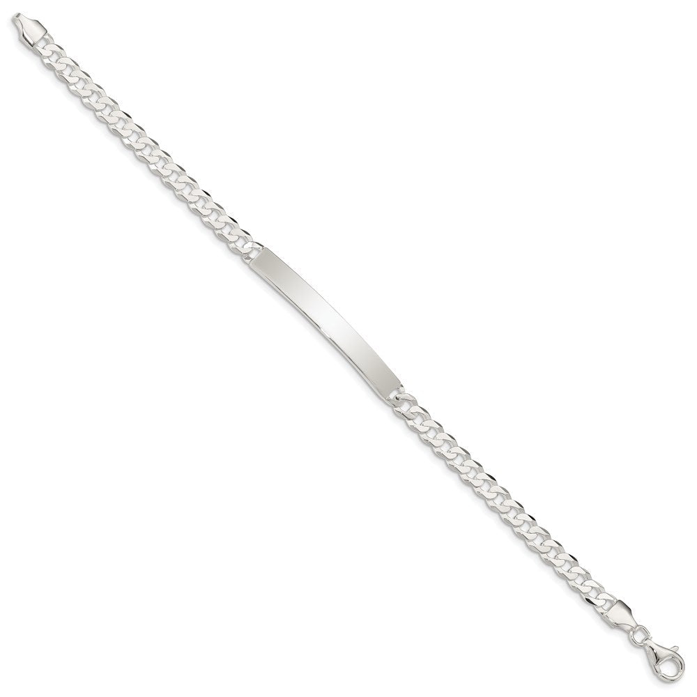 Sterling Silver Curb Link ID Bracelet QID196-7.5