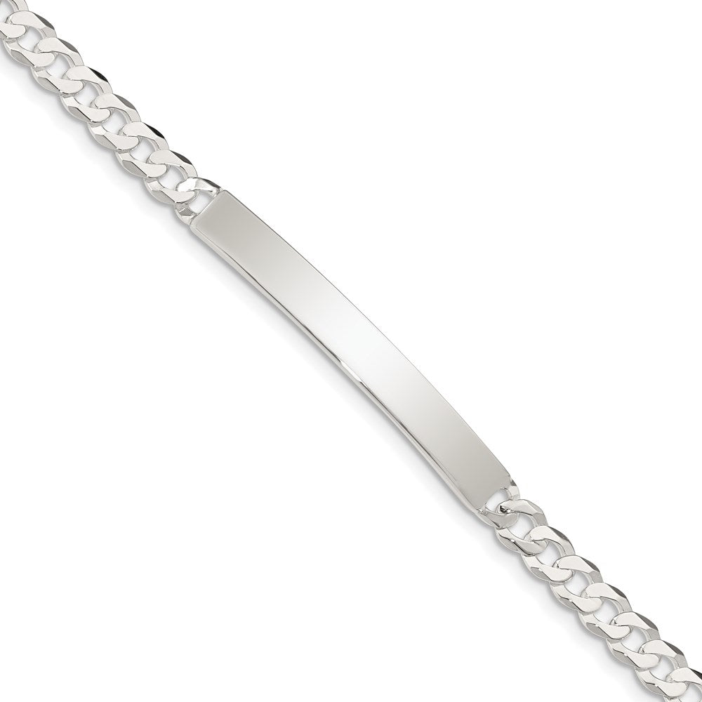 Sterling Silver Curb Link ID Bracelet QID196-7.5