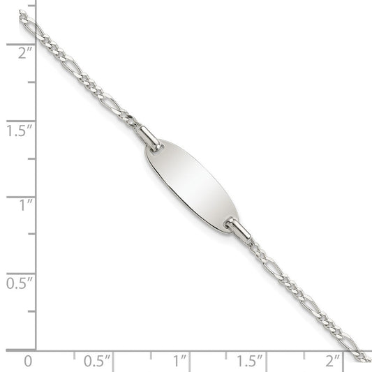 Sterling Silver Polished Childrens 6in ID Bracelet QID236-6