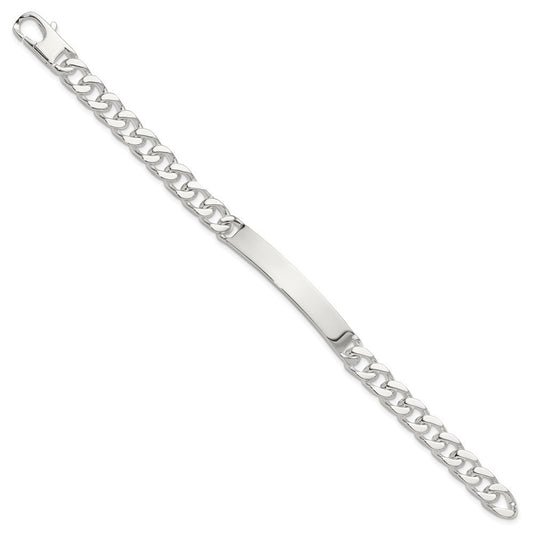 Sterling Silver 7in Curb ID Bracelet QID241-7