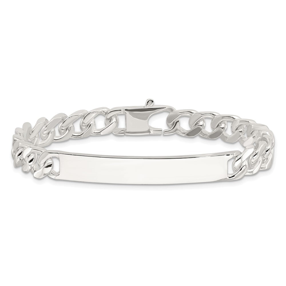 Sterling Silver 7in Curb ID Bracelet QID241-7