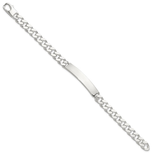 Sterling Silver 8in Curb ID Bracelet QID242-8