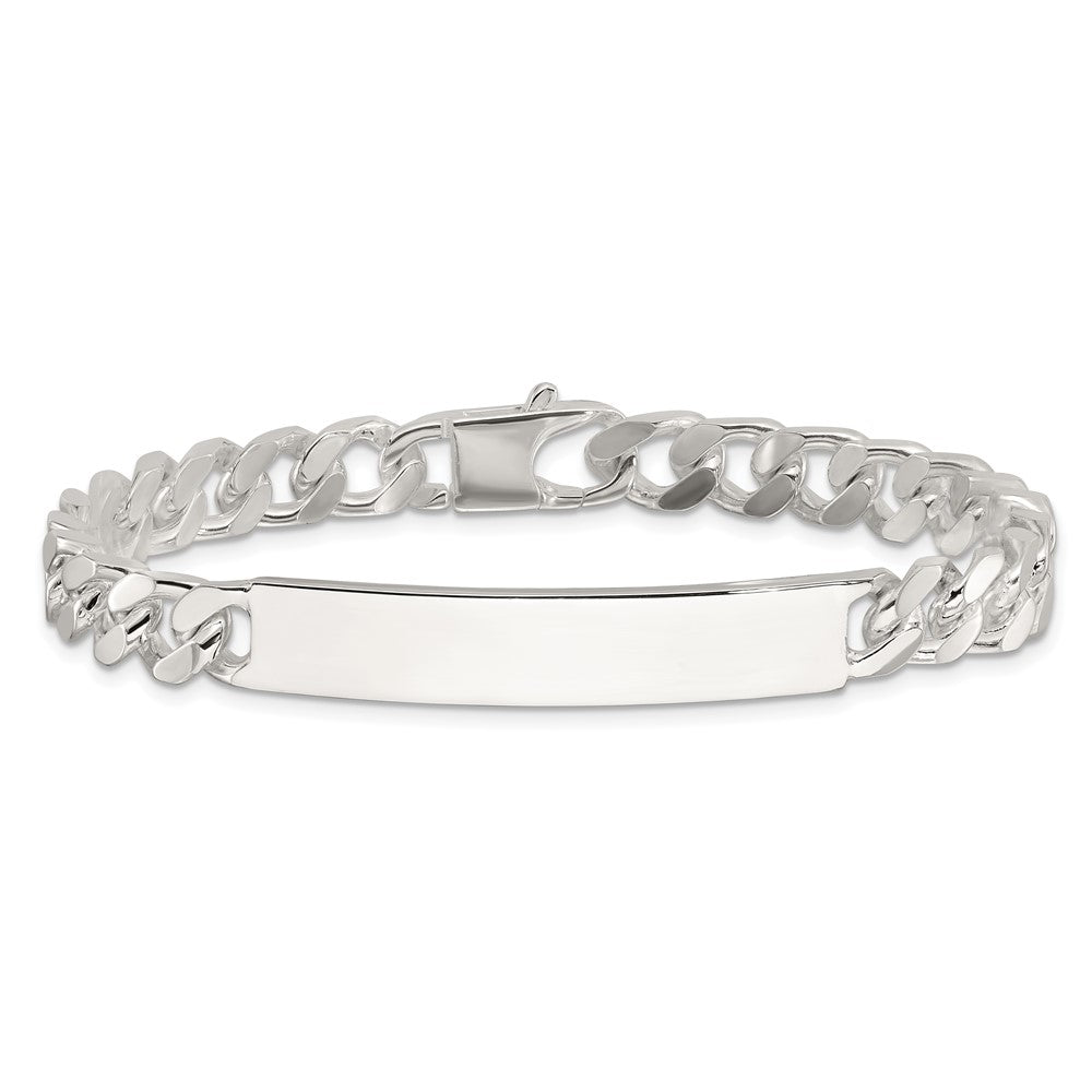 Sterling Silver 8in Curb ID Bracelet QID242-8
