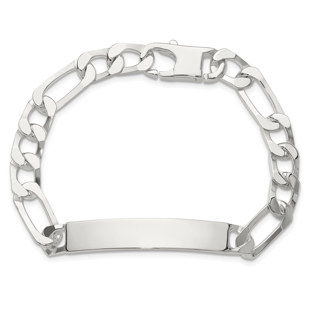Sterling Silver 8in Figaro ID Bracelet QID244-8