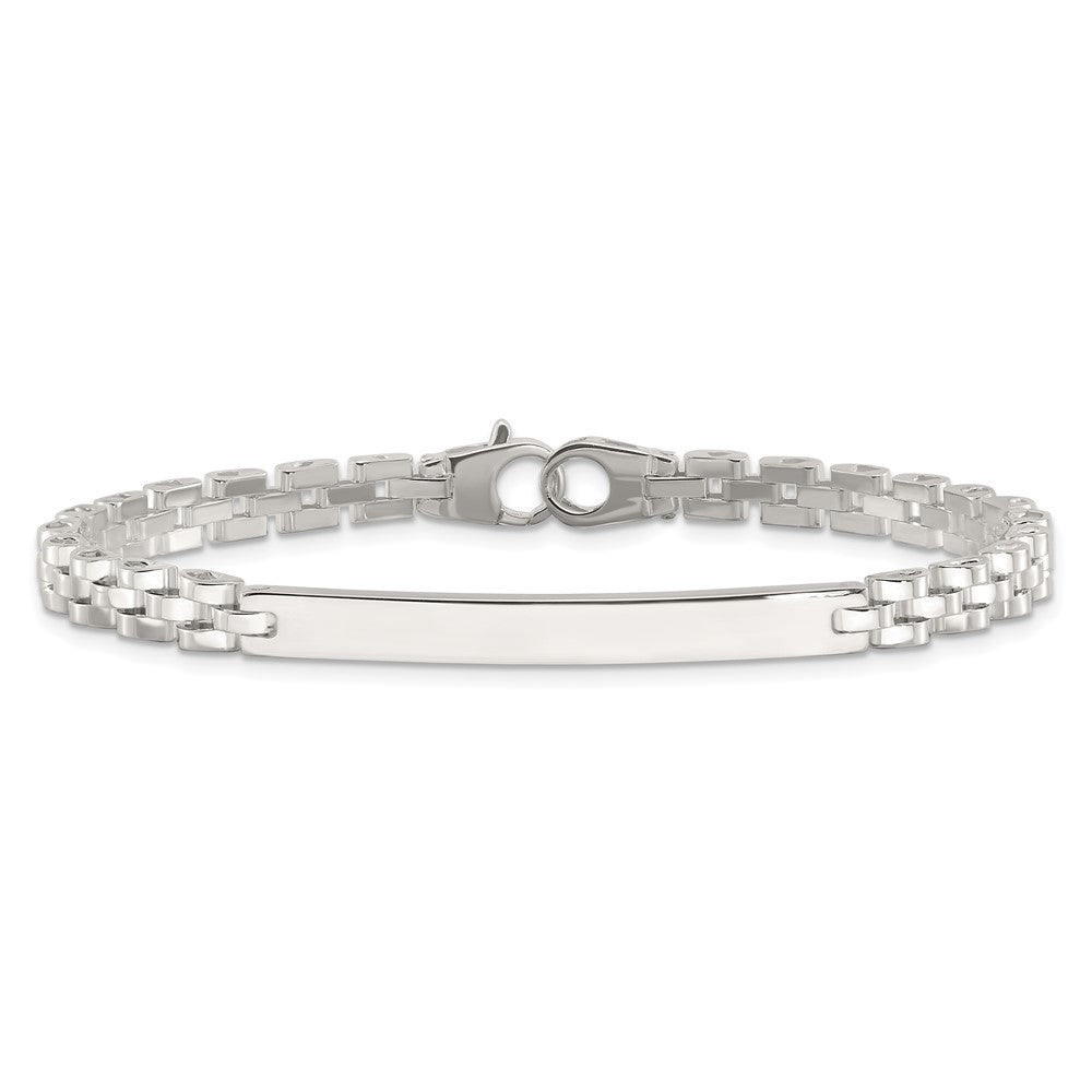 Sterling Silver Polished 4.7mm Fancy Link 8 inch Mens ID Bracelet QID260-8