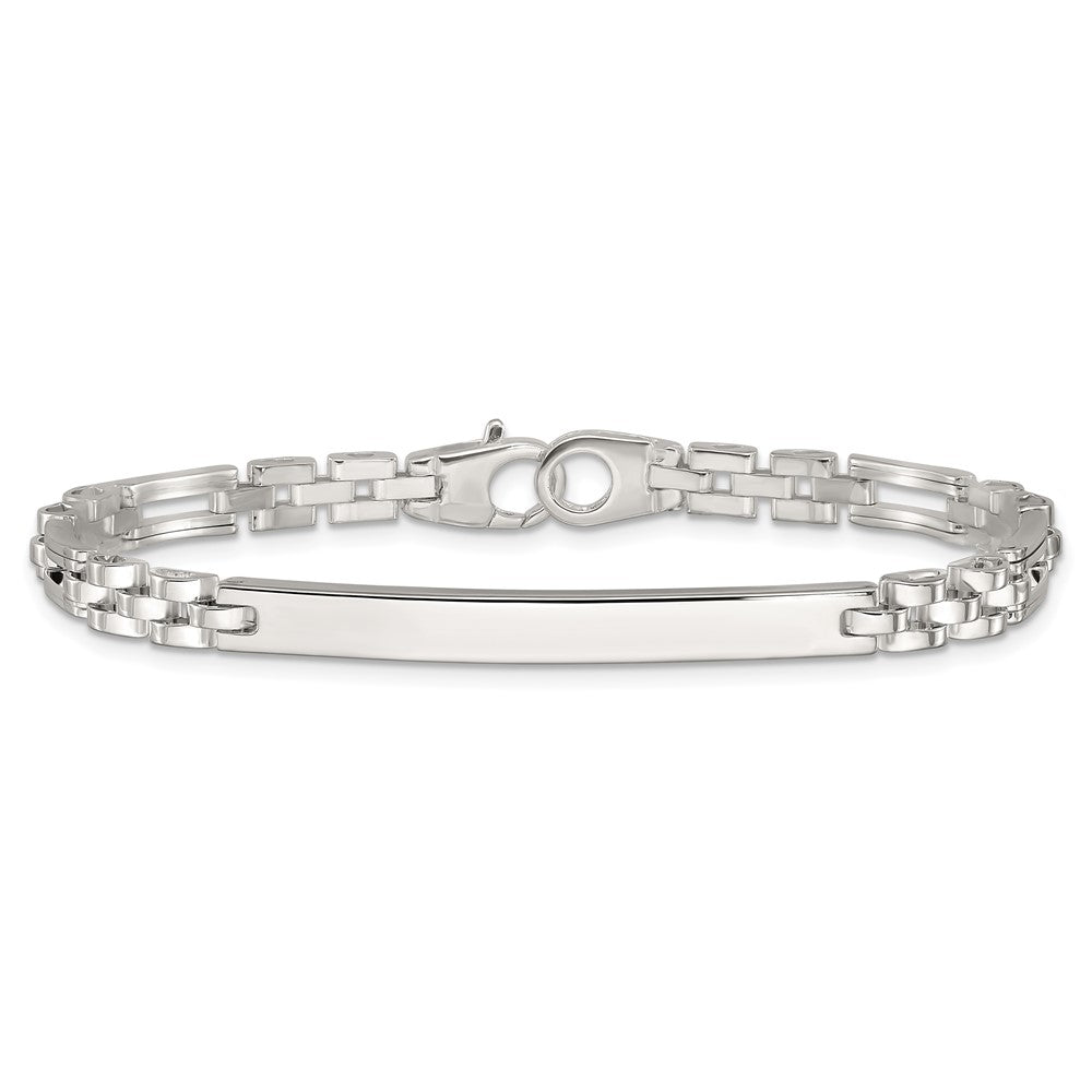 Sterling Silver Polished 4.7mm Fancy Link 7.5 inch ID Bracelet QID262-7.5