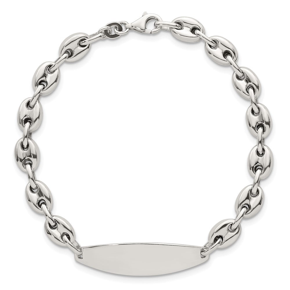 Sterling Silver Polished 6.25mm Mariner/Anchor Link 7.25 Inch ID Bracelet QID264-7.25