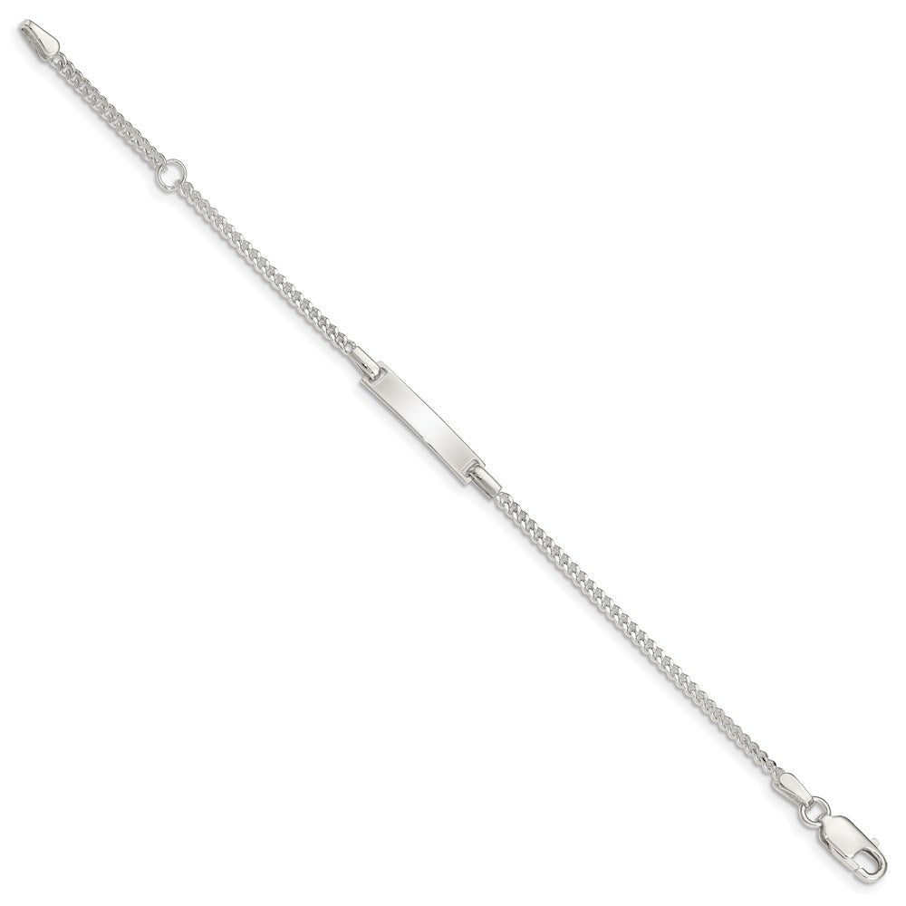 Sterling Silver Polished Childrens ID Curb Link 5in Plus 1in Ext. Bracelet QID70-6