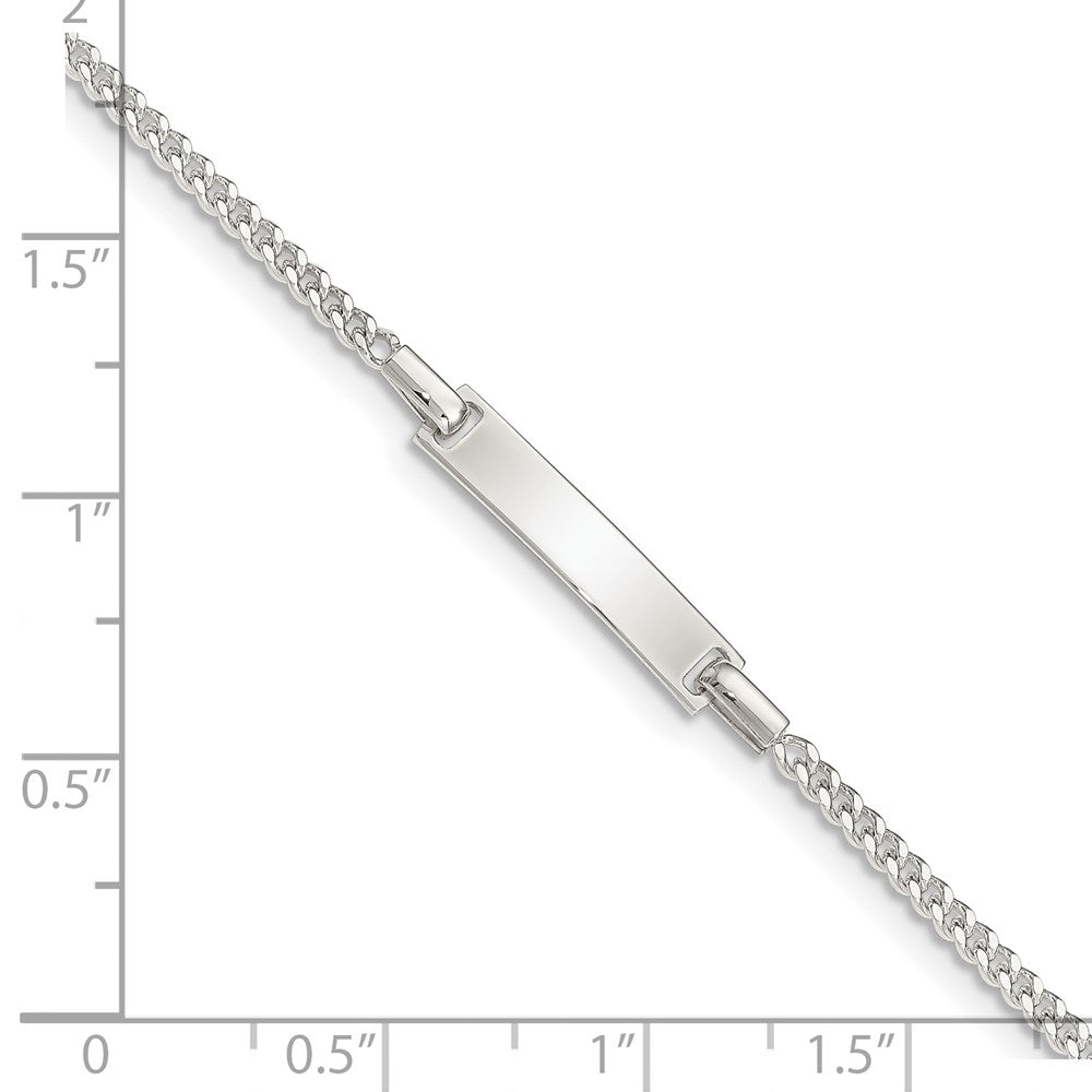 Sterling Silver Polished Childrens ID Curb Link 5in Plus 1in Ext. Bracelet QID70-6