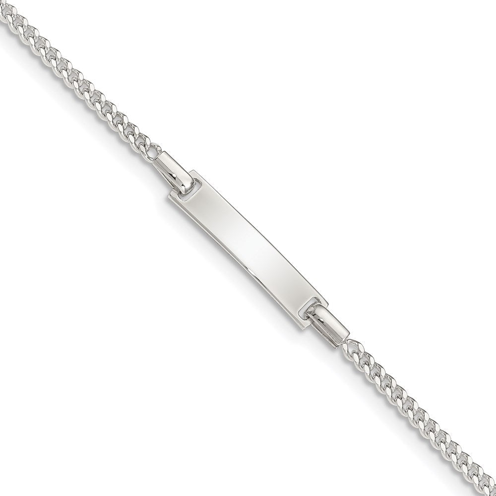 Sterling Silver Polished Childrens ID Curb Link 5in Plus 1in Ext. Bracelet QID70-6