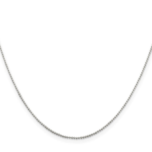 Sterling Silver 1mm Beaded ChainQK25