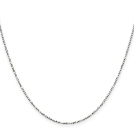 Sterling Silver 1.25mm Beaded ChainQK80