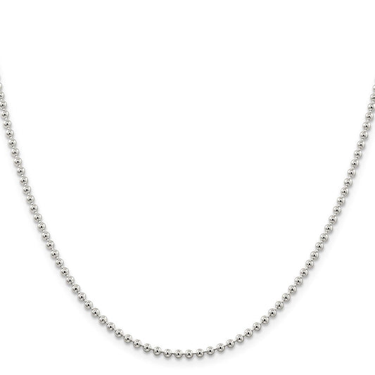 Sterling Silver 2.35mm Beaded ChainQK82