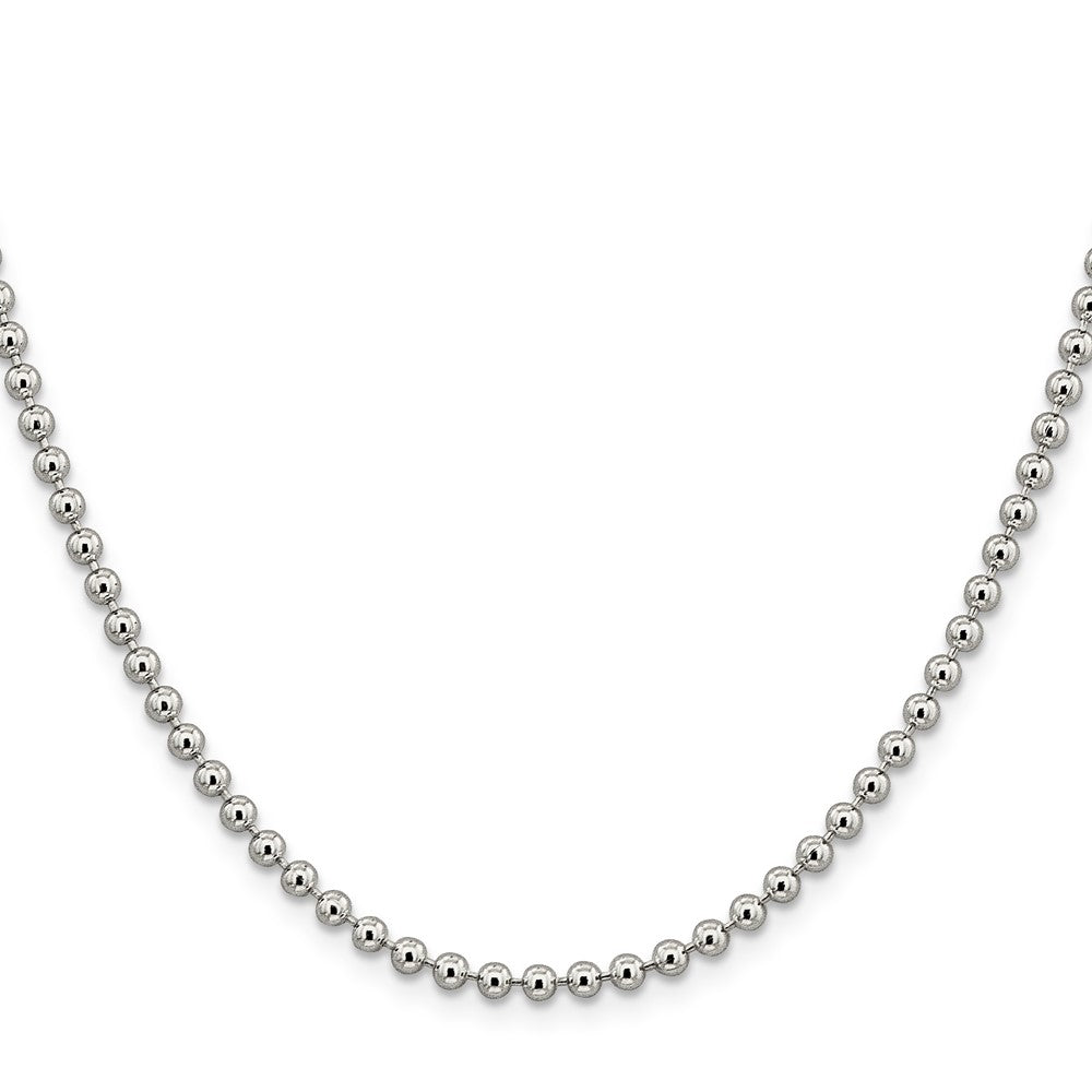 Sterling Silver 3mm Beaded ChainQK83