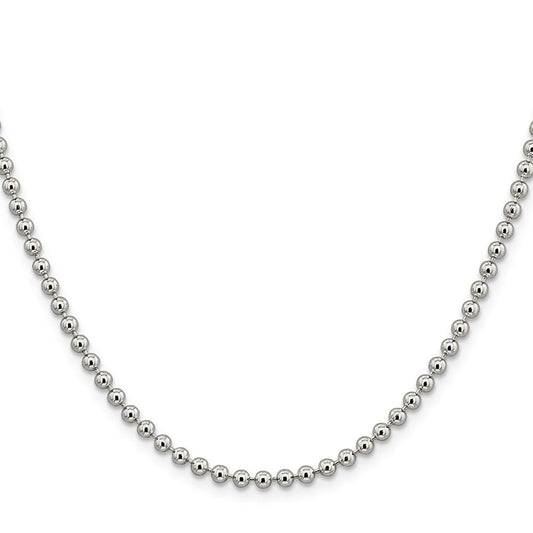 Sterling Silver 3mm Beaded ChainQK83