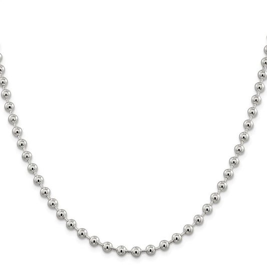Sterling Silver 5mm Beaded ChainQK84