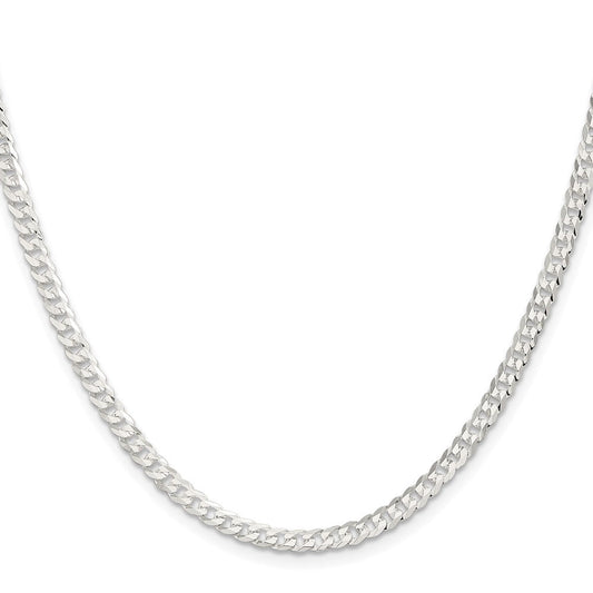 Sterling Silver 3.8mm Flat Curb ChainQLB100