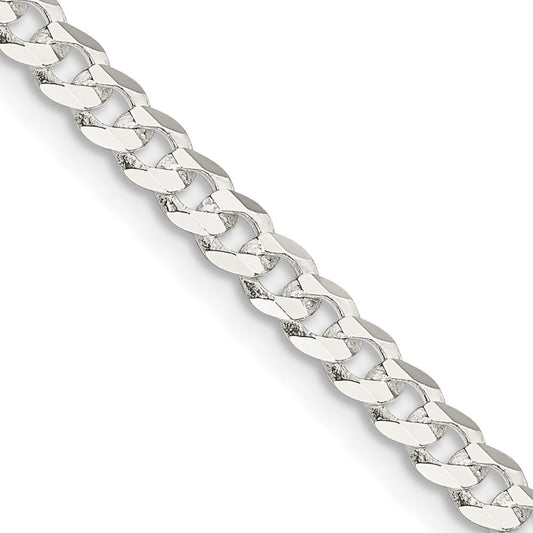 Sterling Silver 3.8mm Flat Curb ChainQLB100