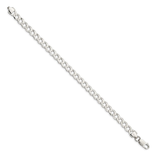 Sterling Silver 6.8mm Flat Curb Chain QLB180-8