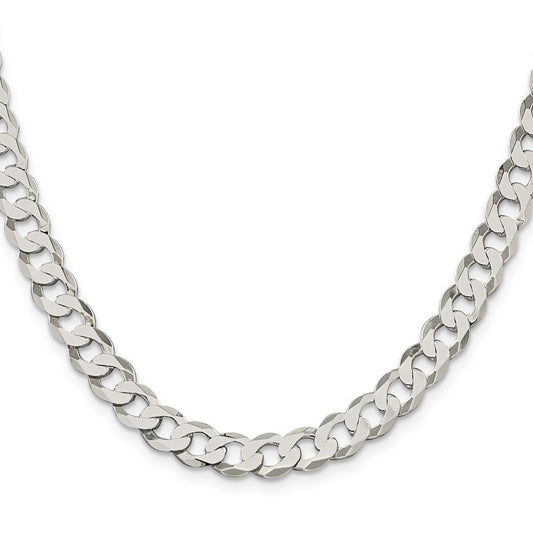 Sterling Silver 7.5mm Flat Curb ChainQLB200