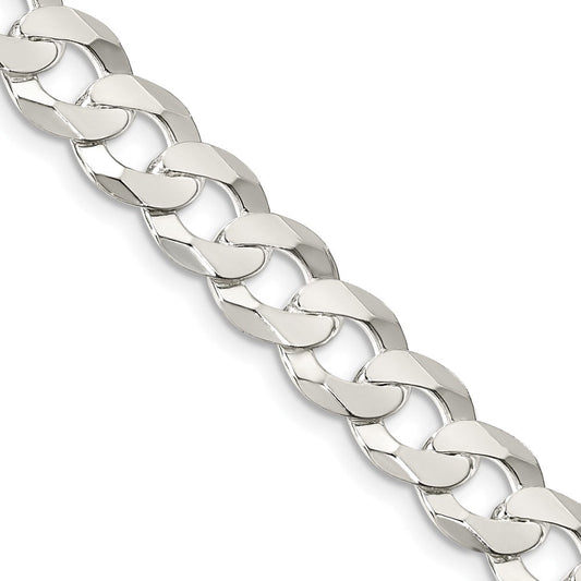 Sterling Silver 8.5mm Flat Curb ChainQLB220