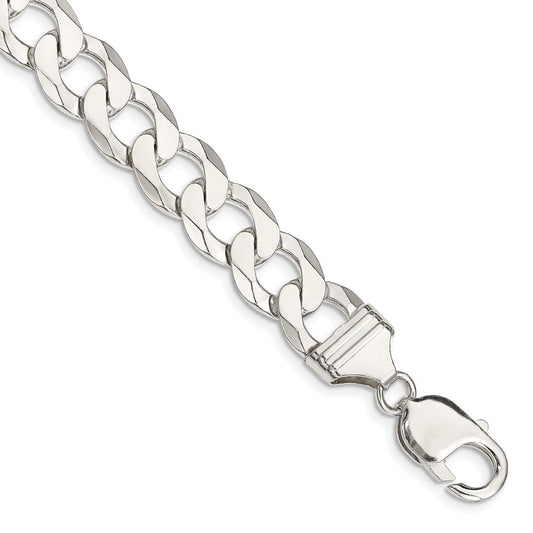 Sterling Silver 11.75mm Flat Curb Chain QLB300-8