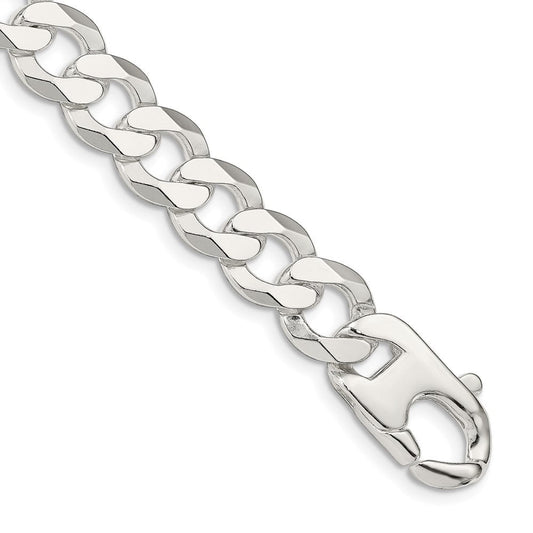 Sterling Silver 14mm Flat Curb Chain QLB350-9