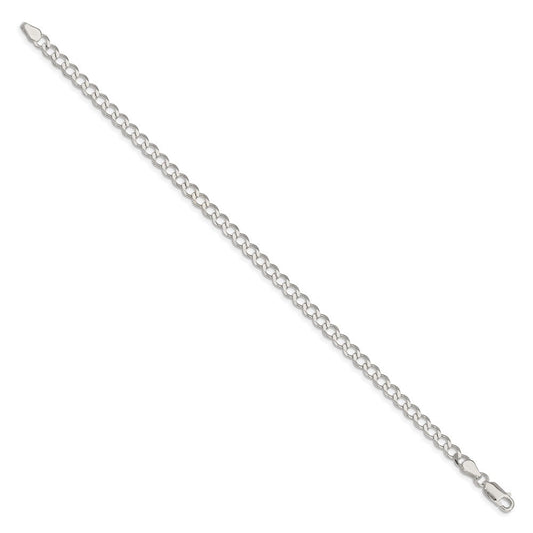 Sterling Silver 4.5mm Semi-solid Flat Curb Chain QLFB100-8