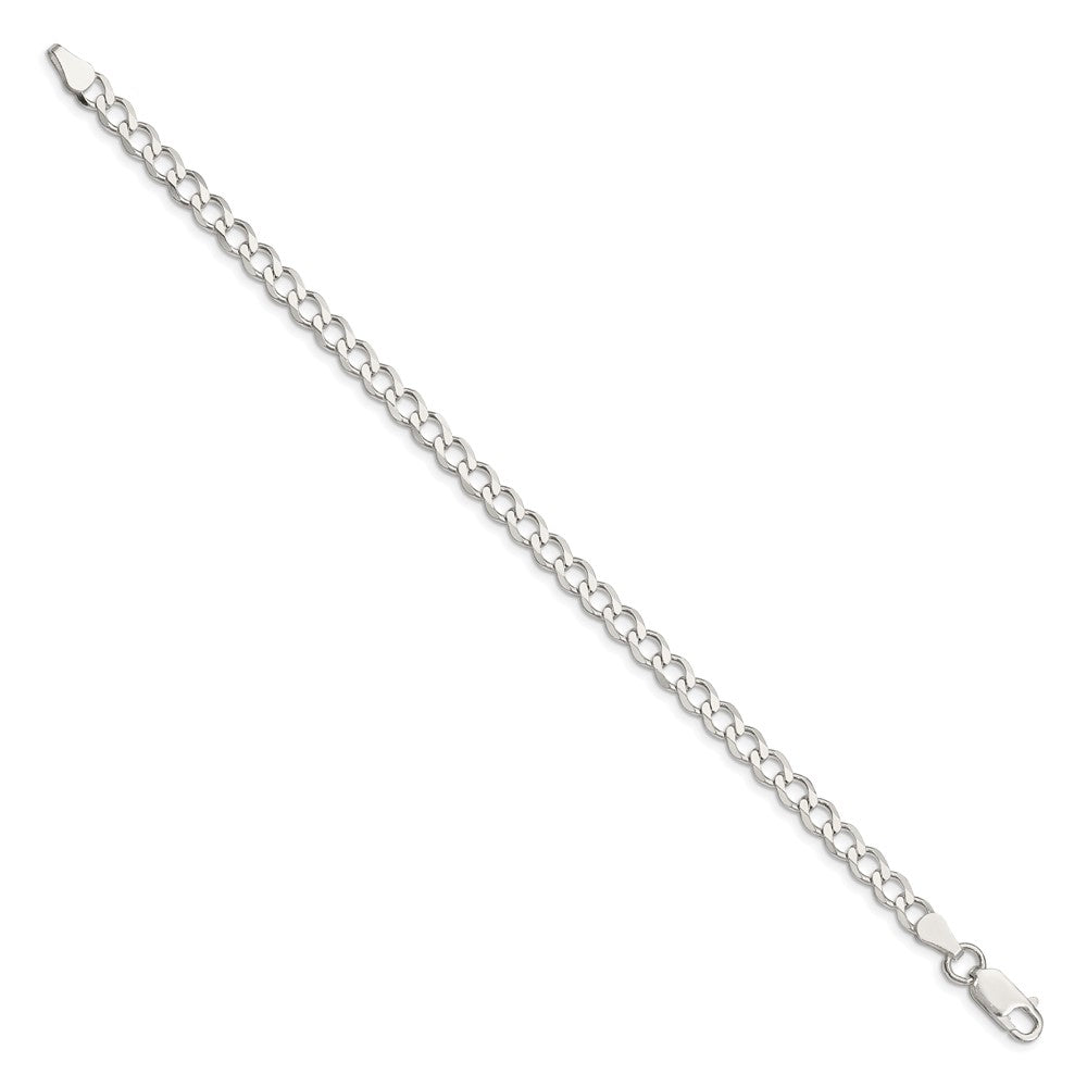 Sterling Silver 5.3mm Semi-solid Flat Curb Chain QLFB120-8