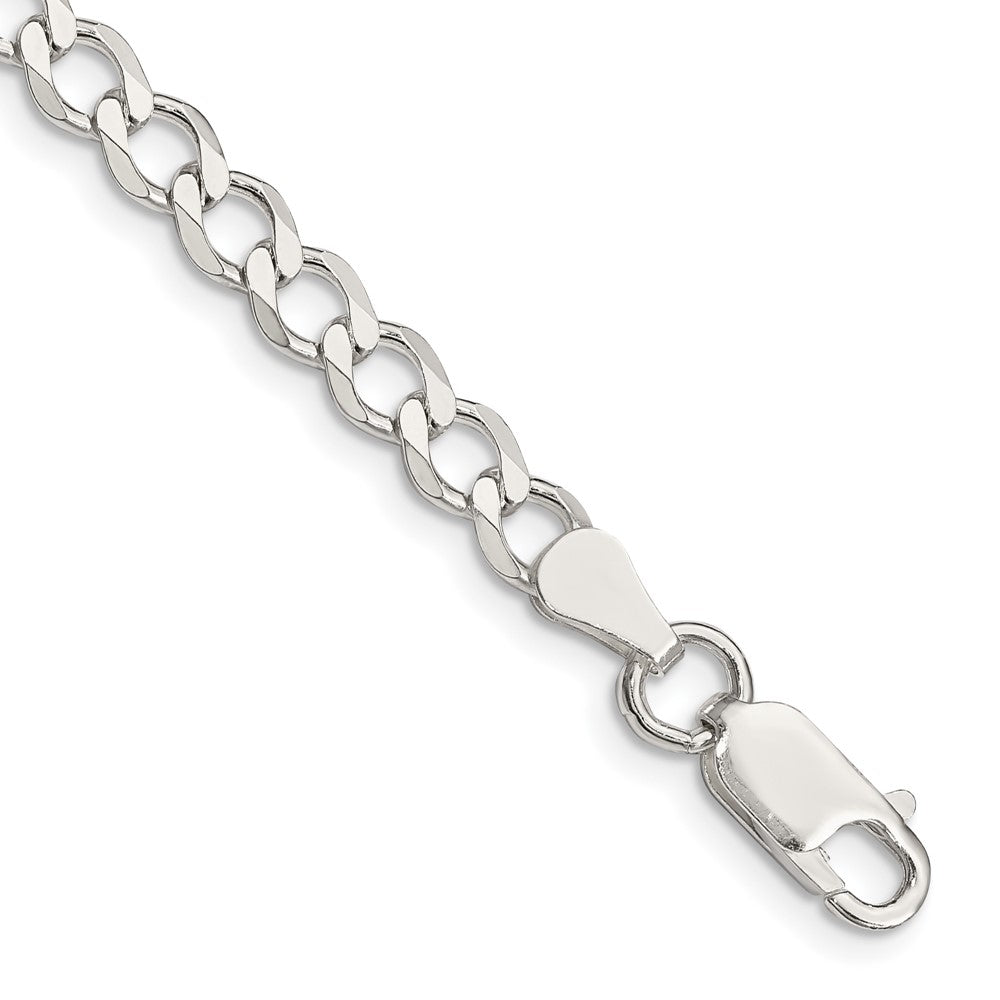 Sterling Silver 5.3mm Semi-solid Flat Curb Chain QLFB120-8