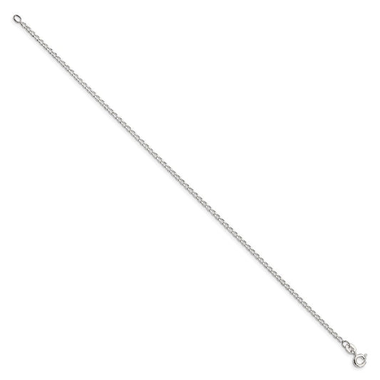 Sterling Silver 1.5mm Open Elongated Link Chain QLL050-8