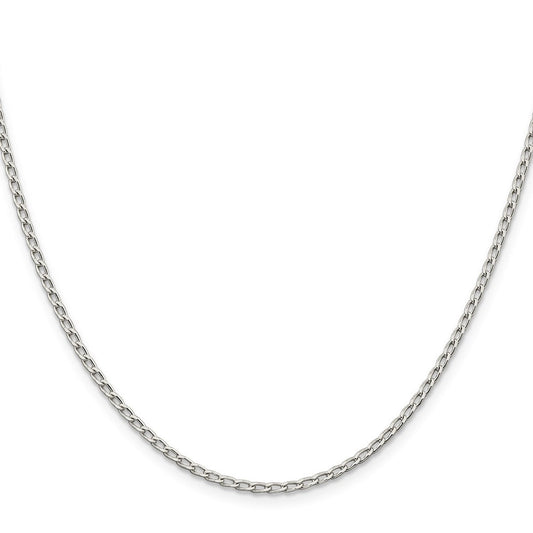 Sterling Silver 2mm Open Elongated Link ChainQLL060
