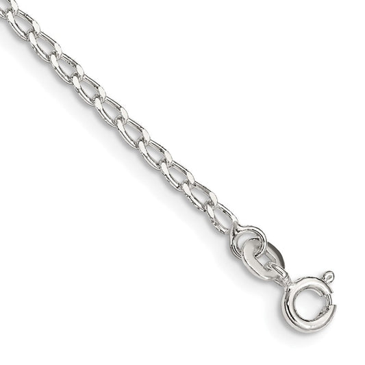 Sterling Silver 2mm Open Elongated Link Chain QLL060-8